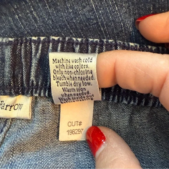 Croft & Barrow Stretch Dark Blue Straight Leg Jeans Elastic Waist Size Large - Picture 4 of 8